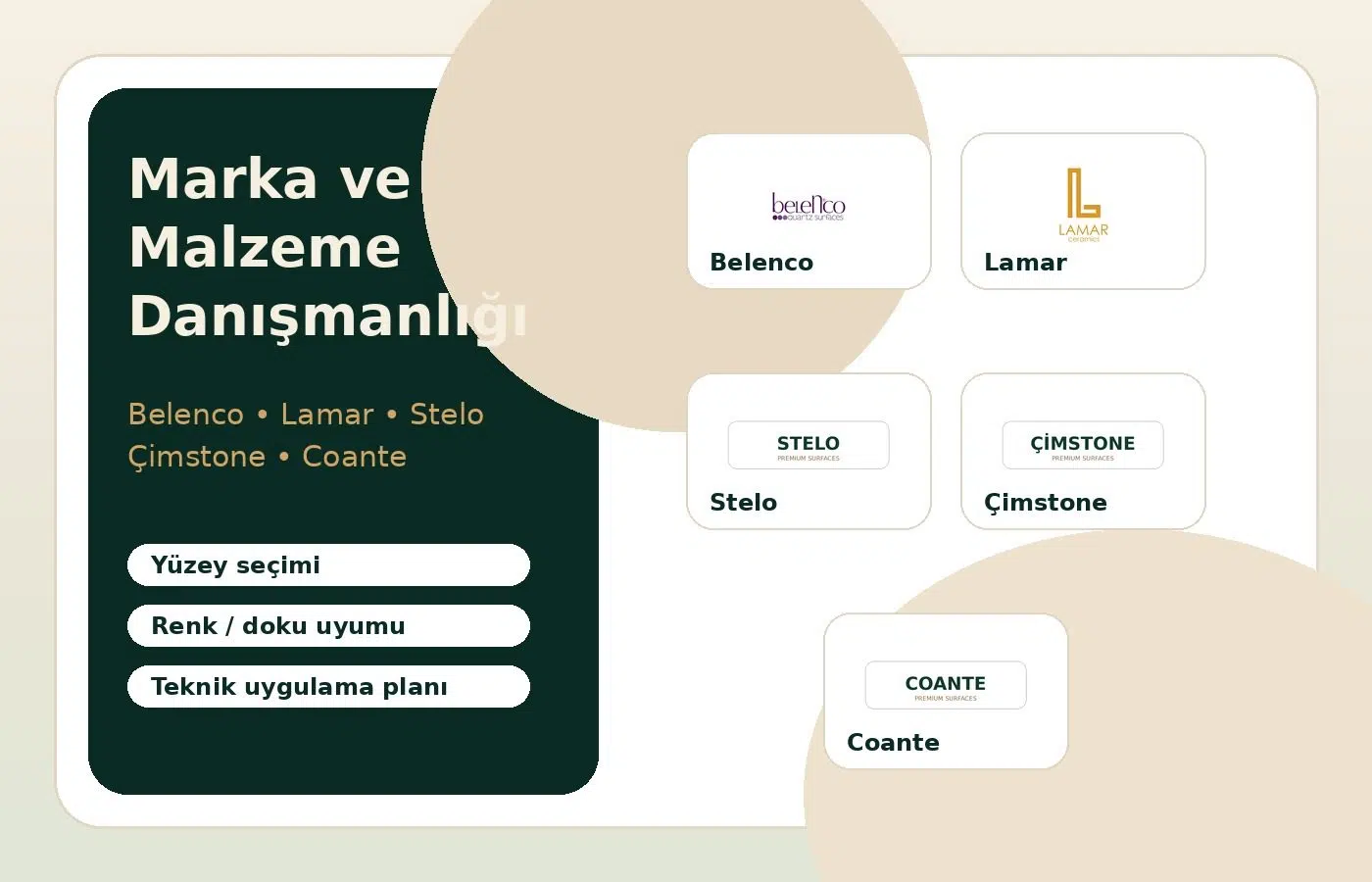 Marka ve Malzeme Danışmanlığı