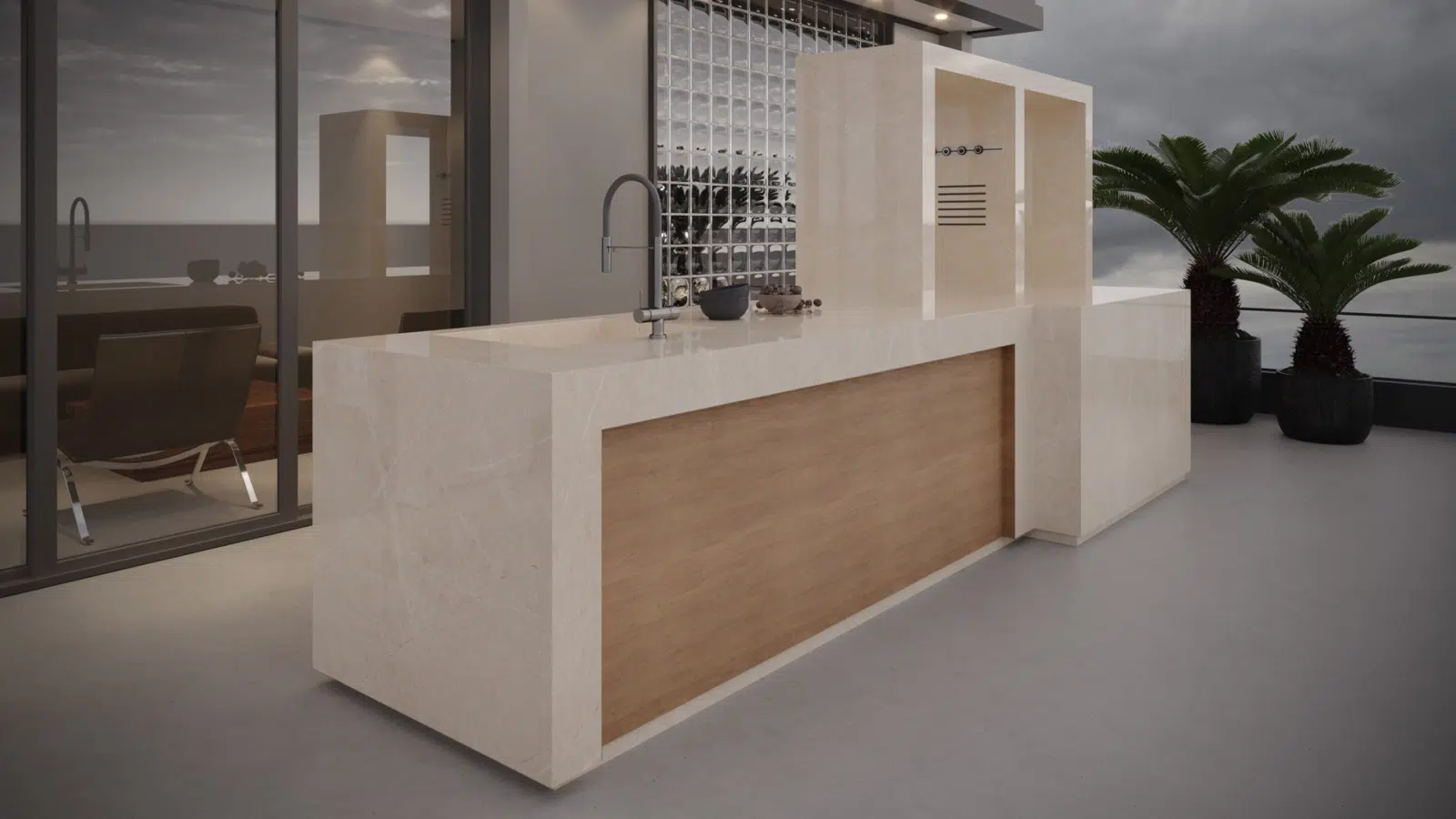 Site Katalog Resimle Crema Nova Crema Nova Lamar Kitchen 01 | Vizyon Tezgah tezgah ve yüzey uygulaması